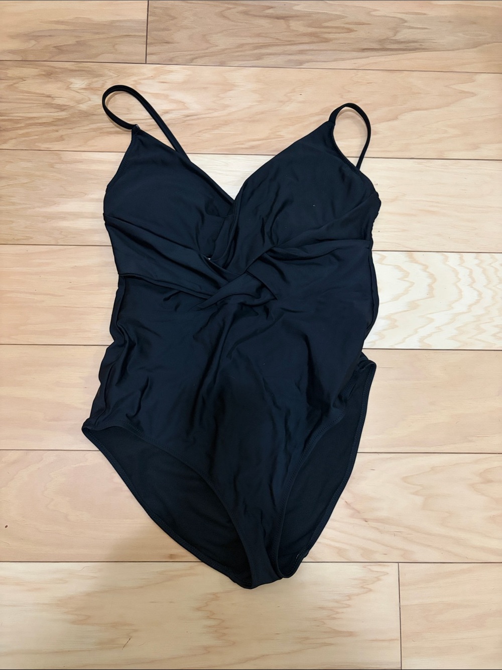 aerie Black Kids One-Piece Swimsuit with Twist Front